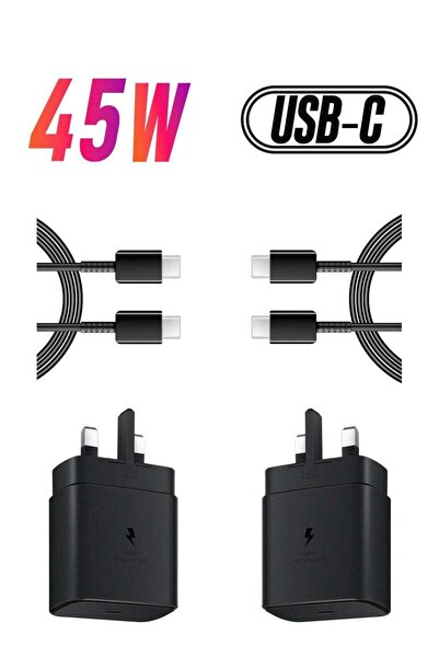 Shopi شاحن فائق السرعة بقوة 45 واط لهواتف سامسونج، مزود بمقبس USB-C من نوع Gc...