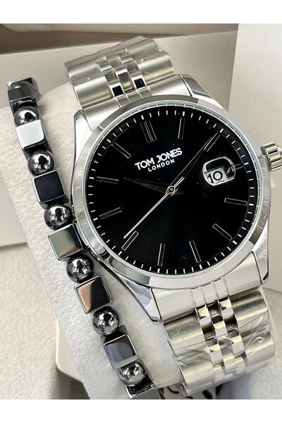 Tom Jones Men's Wristwatch with Calendar Steel Band 3 Atm Water Resistant-Wri...