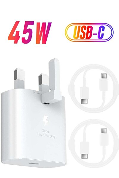 Shopi شاحن سامسونج سريع بقدرة 45 واط مع كابل USB-C بطول 1.5 متر (عبوة من قطعت...