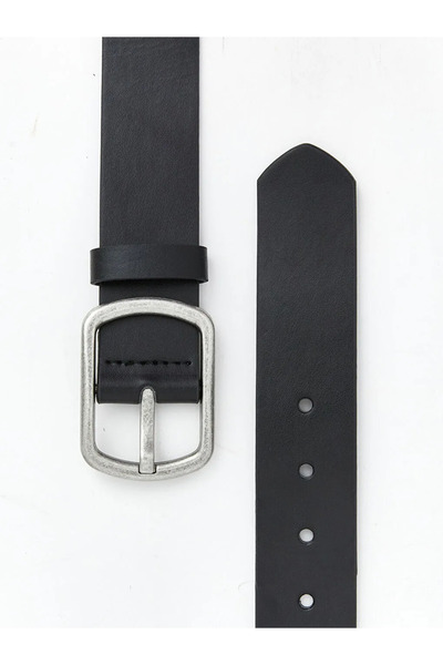 LC Waikiki Black Leather Look Men's Belt