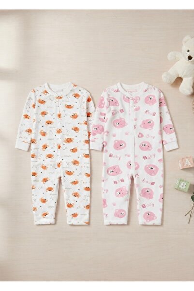 Baby Pattini Pamuklu Çıtçıtlı 2’li Bebek Tulum Seti Ayıcık & Yengeç