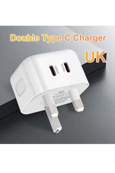 Shopi 20W Dual Port Fast Charger with USB-C Plug – Compatible with iPhone 15/...