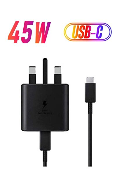 Shopi محول سفر متوافق مع سامسونج بقوة 45 واط من نوع USB-C، مناسب للمملكة المت...