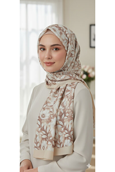 REMOMODA Patterned Floral Model Shawl Italian Soft Shawl High Quality