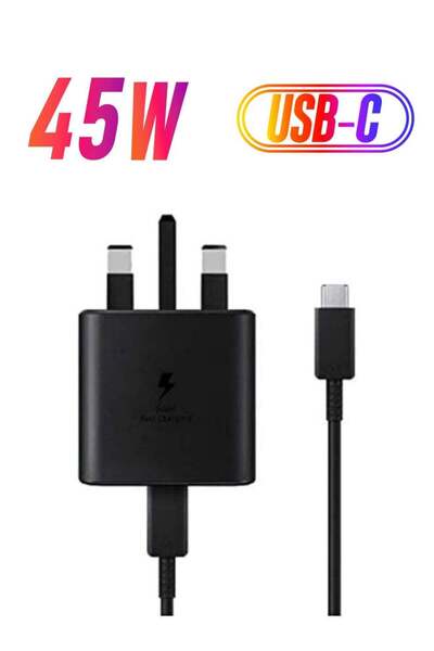 Shopi محول سفر متوافق مع سامسونج بقوة 45 واط من نوع USB-C، مناسب للمملكة المت...