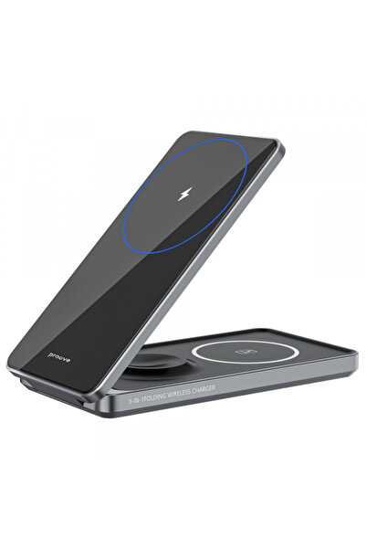 Proove Wireless Charger Metal Edge 3in1, 15W, 1.67A, Gray WSME15010003