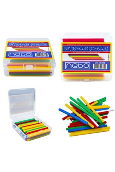 PlayFun Bețișoare Școlare Plastic 100 Bucăți