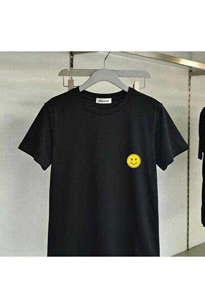 playwear Unisex Comfortable Fit Emoji Figure Printed on Back and Chest T-Shirt