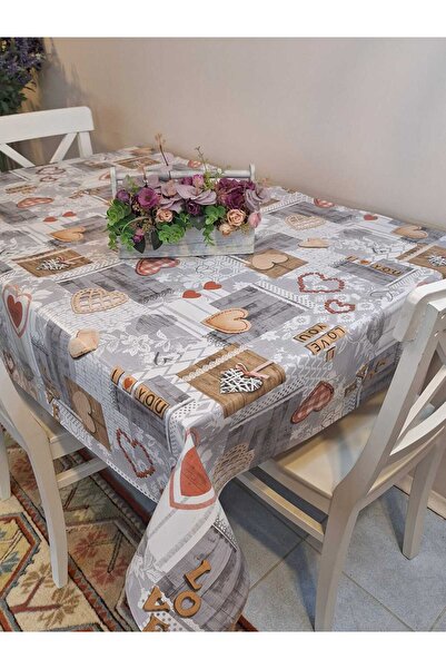 Başak Ev Tekstili Fiber Pvc Tablecloth – Modern, Durable, Wipeable, and Styli...