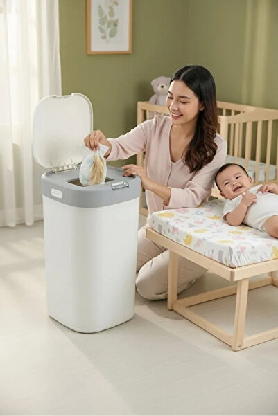 Turkco Odorless Self-Sealing Smart Trash Can, Ideal Solution for Baby Diapers...