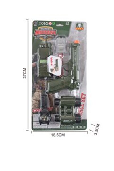 PlayFun Set Pistol Militar cu Stație și Binoclu