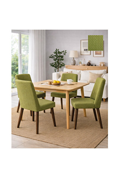 Akbal Home Sandalye Kılıfı 6 Adet Standart Retro Kare Bal Petek Kumaş Yüksek ...