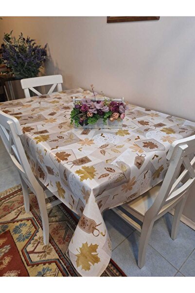 Başak Ev Tekstili Fiber Pvc Tablecloth – Modern, Durable, Wipeable, and Styli...