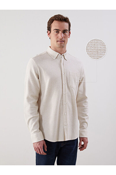LC Waikiki Vizyon New Season Regular Fit Long Sleeve Men's Textured Shirt