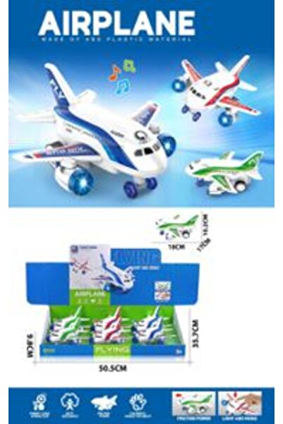 PlayFun Avion Inerție cu Lumini 6 Bucăți