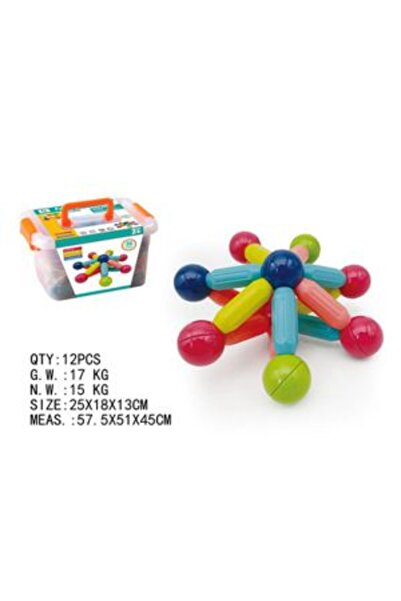 PlayFun Set Construcții Magnetice 36 Piese – Bețe Magnetice Educaționale