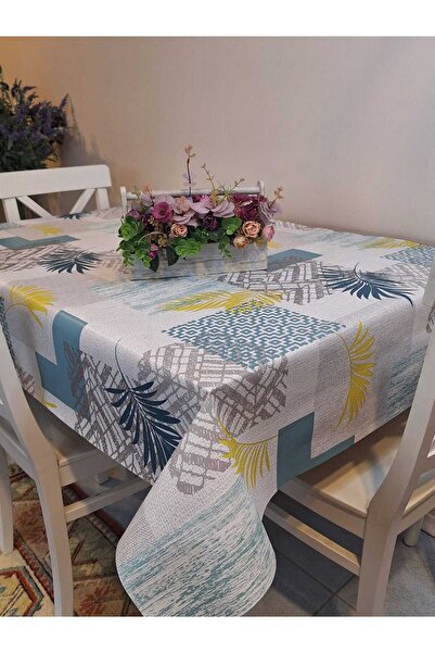 Başak Ev Tekstili Fiber Pvc Tablecloth – Modern, Durable, Wipeable, and Styli...