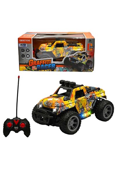 Luminoo ÖZEL DESENLİ KUMANDALI ARABA GRAFİTİ DESENLİ OFF ROAD JEEP -PİCK UP R...