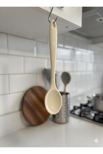 IVORY Heat Resistant Fireproof Non-Stick Silicone L Deep Spoon 27.5 cm (Ivo-S...