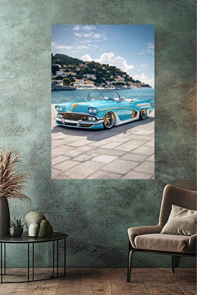 LUXRN Classic Car Wall Painting Frameless Modern Office Living Room Decoratio...