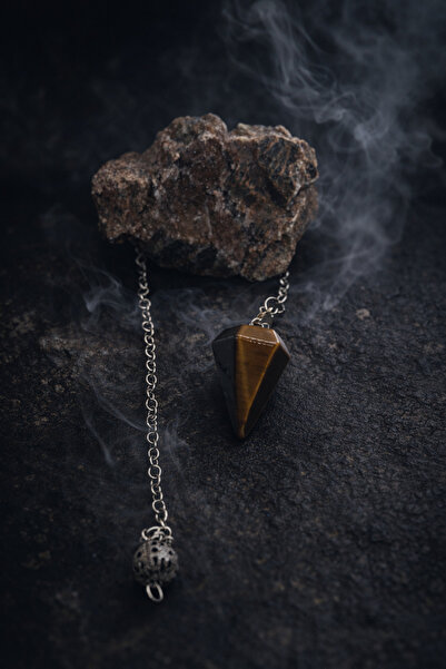 best bioenerji taş terapi Tiger's Eye Pendulum (Pandül)