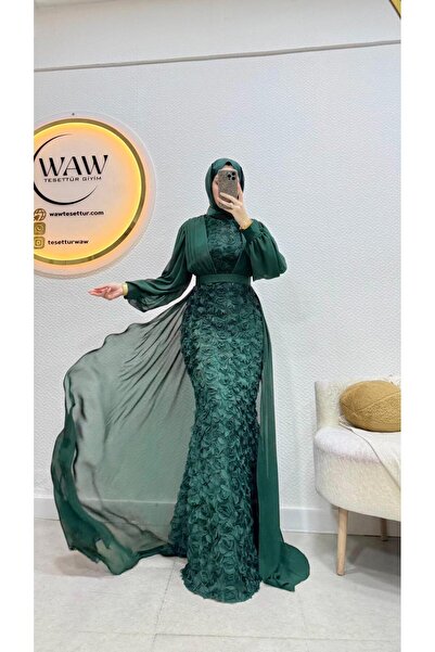 waw tesettür Rossa Tesettür Abiye Elbise