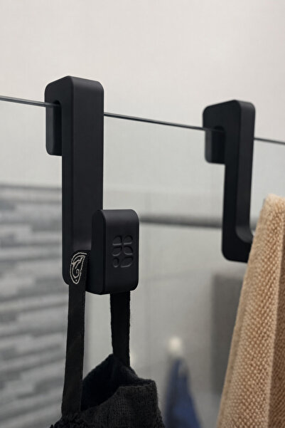 ceatly 4’lü Duşakabin Askı Seti – Banyo Havlu & Kese Askılığı, Plastik Kapı Ü...