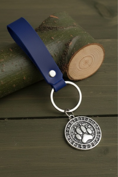 AB Takı Bear Claw Design Real Leather Keychain Fashion Key Chain Genuine Leat...