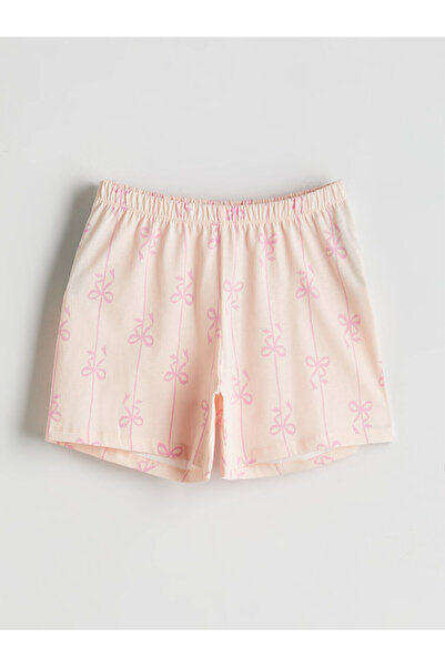 LC Waikiki Sort de pijamale pentru fete cu talie elastică și imprimeu cu fund...