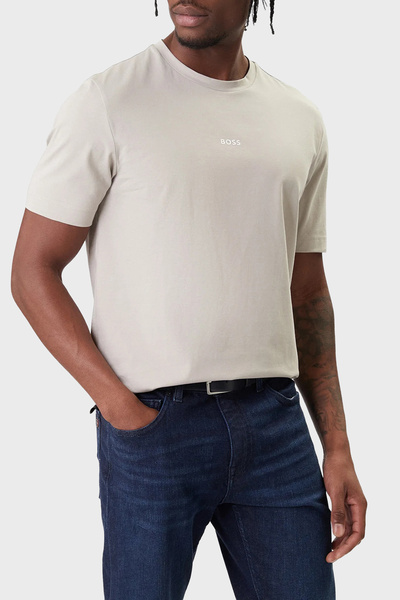 BOSS Pamuklu Regular Fit Logolu Bisiklet Yaka T Shirt Erkek T SHİRT 50473278 070