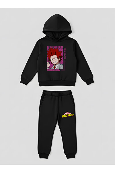 SVART WEAR My Hero Academia Eijirou Kirishima Set de hanorace imprimate pentr...