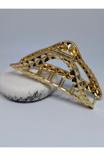Tuel Gold Metal Hair Clip – Large Size Stylish Design |   Strong Hold Women's...