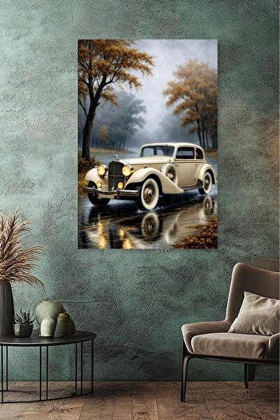 LUXRN Classic Car Wall Painting Frameless Modern Office Living Room Decoratio...