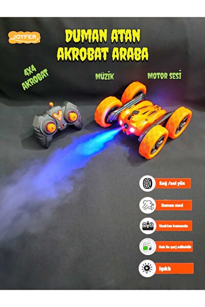 Joyfer Duman Mod Uzaktan Kumanda Işıklı Şarjlı Müzikli ve Motor Sesli Demolu ...