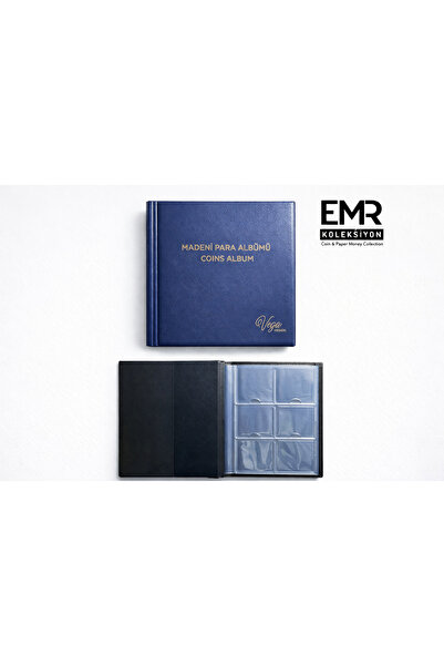 emir koleksiyon coin & paper collection Coin Album, Small Size, 72 Pockets, 1...