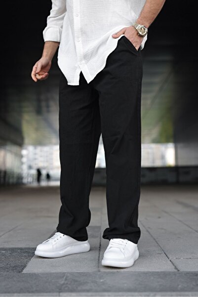 viperkombin Men's Raw Linen Trousers Regular Fit