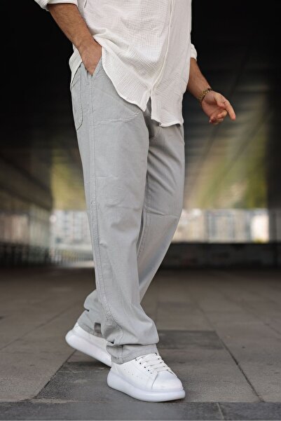 viperkombin Men's Raw Linen Trousers Regular Fit