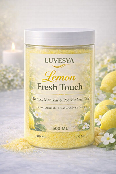 luvesya Limon Aromalı Nem Tozu 500 ML – Banyo, Manikür & Pedikür İçin Köpüren...