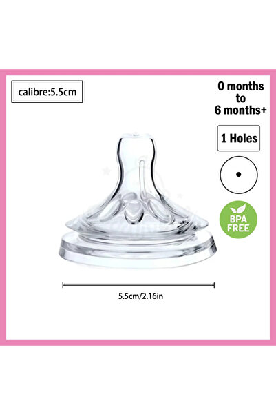 Choice4 5.5cm caliber 7 universal baby bottle replacement nipples, multiple c...