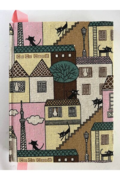 SimplyTexGoGlobal Pink Houses A5 Notebook, 80gsm Canary Paper