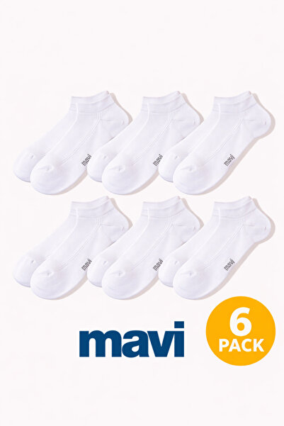 Mavi Beyaz ( 6 Adet ) Patik Çorap