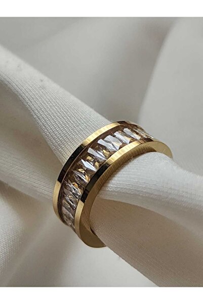 ZÜLİSCH SU YOLU TAM TUR ÇELİK YÜZÜK GOLD PASLANMAZ