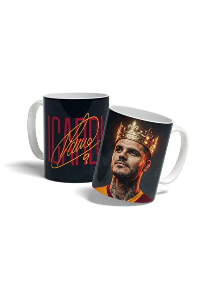 offside King Mauro Cup Cup Yellow Red Fan Goal King Crowned Design Printed Gi...