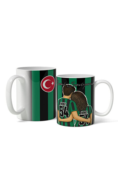 offside Yeşil Siyah Sevgili Kupa Sakarya Bardak Kişiye Özel Sevgililer Günü H...