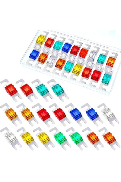 Generic مجموعة فيوزات ANL صغيرة مكونة من 18 قطعة، فيوزات صوتية للسيارات والبح...