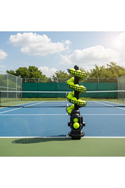 ETG Portable Tennis Ball Machine - Adjustable Height, Detachable Track, Holds...