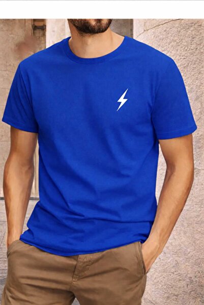 New Shine Lightning Bolt Printed Saks Blue Unisex T-Shirt