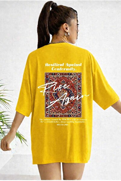 New Shine Rise Again Carpet Patterned Yellow Unisex T-Shirt