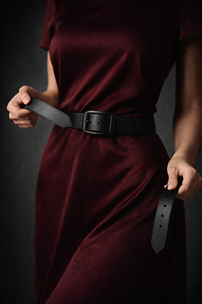 GAYIŞ %100 Hakiki deri Kadın Elbise, Kumaş, Kot Pantolon Kemeri, 4cm En