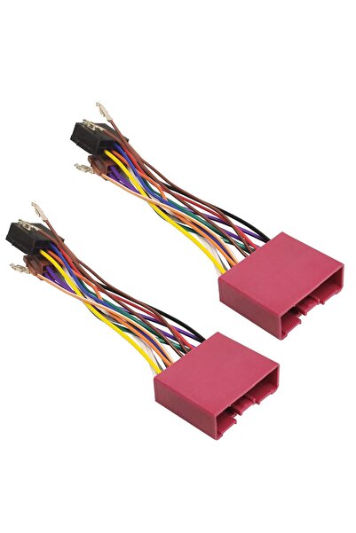 Generic Young Wolf 2Pcs Auto Car Stereo Radio ISO 16 Pin Wiring Harness Adapt...